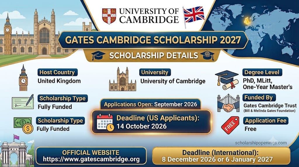 Gates Cambridge Scholarship 2027