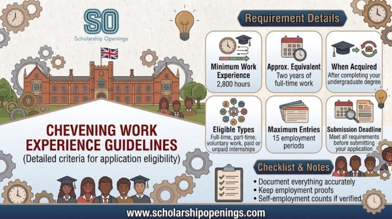 Chevening Work Experience Requirement