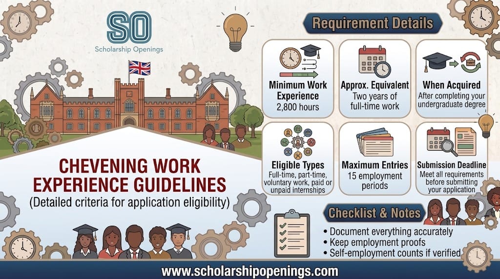 Chevening Work Experience Requirement