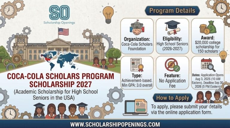 Coca-Cola Scholars Program Scholarship 2027