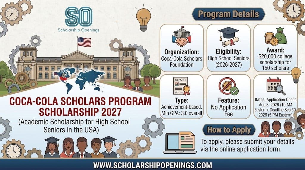 Coca-Cola Scholars Program Scholarship 2027
