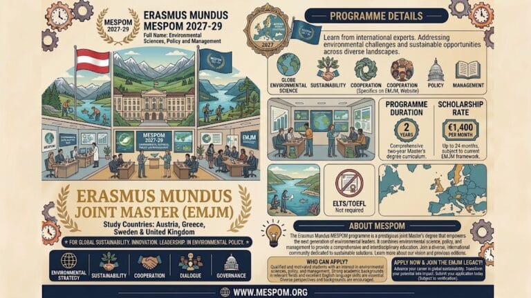 Erasmus Mundus MESPOM Scholarship 2027-2029