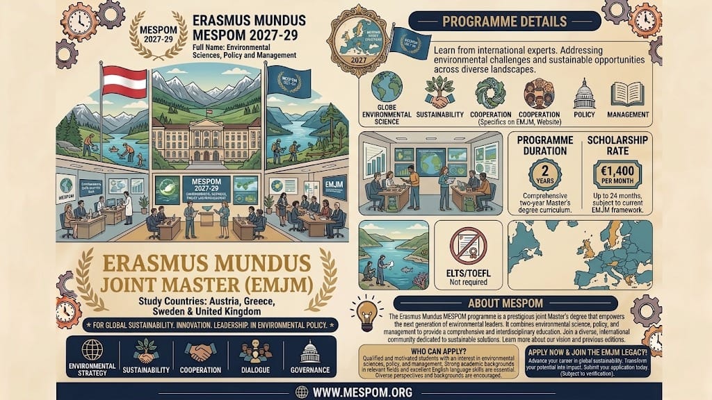 Erasmus Mundus MESPOM Scholarship 2027-2029