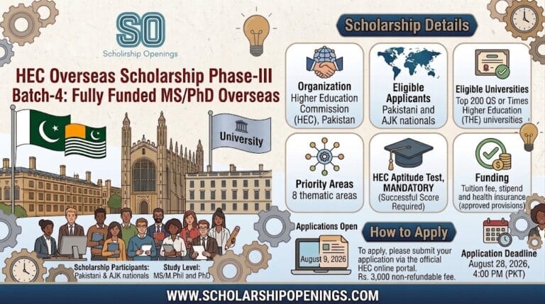 HEC Overseas Scholarship 2026