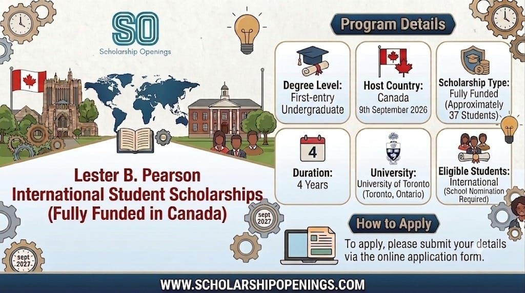 Lester B. Pearson International Scholarship 2027