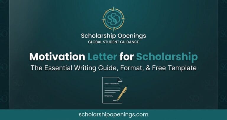 Motivation letter for scholarship