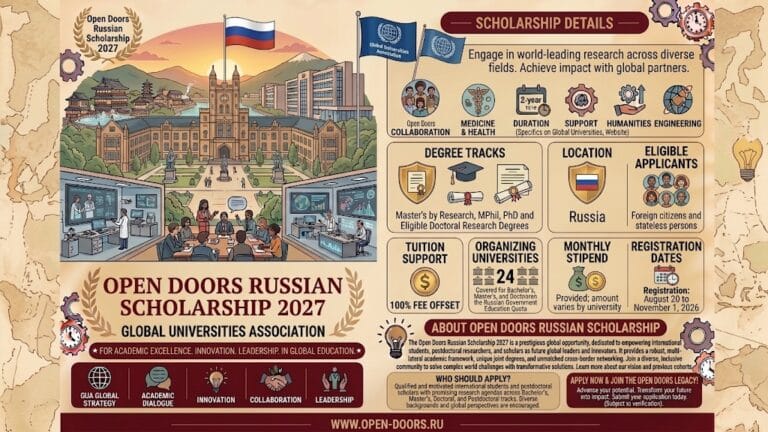 Open Doors Russian Scholarship 2027 for International Students