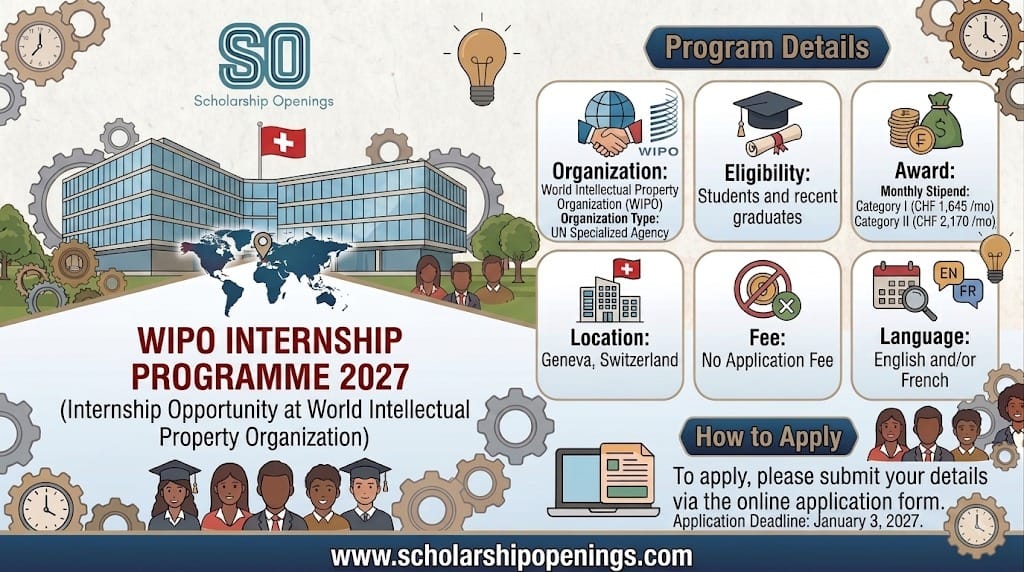 WIPO Internship Program 2027