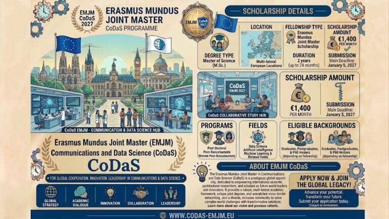 Erasmus Mundus Joint Master (EMJM) in Communications and Data Science (CoDaS)